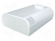 Enclosure: wall mounting; X: 80mm; Y: 120mm; Z: 33.2mm; ABS; white 