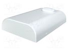 Enclosure: wall mounting; X: 80mm; Y: 120mm; Z: 25mm; ABS; white ITALTRONIC