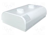 Enclosure: wall mounting; X: 80mm; Y: 120mm; Z: 33.2mm; ABS; white ITALTRONIC