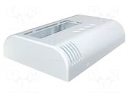 Enclosure: wall mounting; X: 80mm; Y: 120mm; Z: 25mm; ABS; white ITALTRONIC