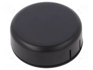 Enclosure: for alarms; Z: 20.3mm; ABS; black; 1551SNAP; Ø: 60mm; IP30 HAMMOND