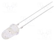 LED; 5mm; blue; 8000÷9000mcd; 8°; Front: convex; 2.9÷3.6VDC; bullet OPTOSUPPLY