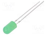 LED; 5mm; green; 500÷750mcd; 30°; Front: convex; 2.8÷3.6VDC OPTOSUPPLY