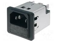 Connector: AC supply; socket; male; 10A; 250VAC; C14 (E); 5200 SCHURTER
