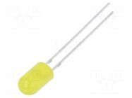 LED; yellow; 5mm; 220÷330mcd; 30°; Front: convex; 1.8÷2.6VDC OPTOSUPPLY