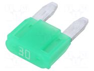 Fuse: fuse; 30A; 58VDC; automotive; 11.2mm; MINI; tin alloy ESKA