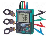 Meter: power quality analyser; LCD; VAC: 150V,300V,600V; True RMS KYORITSU