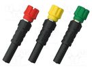 Test acces: measuring socket adapter; red,green,yellow; 3pcs. KYORITSU