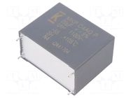 Capacitor: polypropylene; DC-Link; 20uF; Uoper: 1.1kVDC; 18.3A; THT KEMET