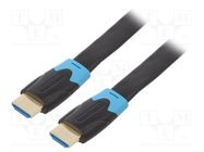 Cable; HDMI 2.0; HDMI plug,both sides; PVC; 2m; black; 30AWG VENTION