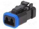 Connector: wire-wire; PX0; female; plug; for cable; PIN: 2; black BULGIN