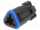 Connector: wire-wire; PX0; female; plug; for cable; PIN: 3; black BULGIN