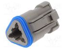 Connector: wire-wire; PX0; female; plug; for cable; PIN: 3; grey BULGIN