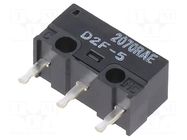 Microswitch SNAP ACTION; SPDT; Rcont max: 30mΩ; ON-(OFF); Pos: 2 OMRON Electronic Components