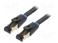 Patch cord; U/FTP; Cat 8.1; stranded; OFC; black; 3m; 30AWG VENTION