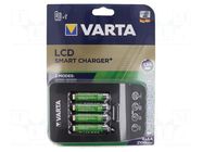 Charger: microprocessor-based; Ni-MH; Size: AA,AAA,R3,R6 VARTA