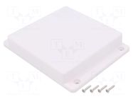 Enclosure: multipurpose; X: 125mm; Y: 125mm; Z: 25mm; TWF; ABS; white TAKACHI