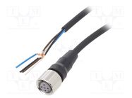 Connection lead; M12; PIN: 4; straight; Len: 10m; plug; 4A; -10÷80°C OMRON