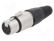 Plug; XLR; female; PIN: 7; straight; for cable; soldering; silver CLIFF