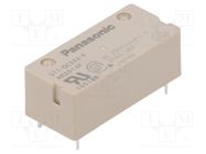 Relay: electromagnetic; SPST-NO + SPST-NC; Ucoil: 24VDC; 2.4kΩ PANASONIC