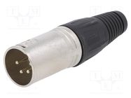 Connector: XLR; plug; male; PIN: 4; straight; for cable; soldering CLIFF