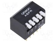 Switch: DIP-SWITCH; OFF-ON; 0.025A/24VDC; Pos: 2; -20÷70°C; THT OMRON Electronic Components