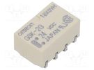 Relay: electromagnetic; DPDT; Ucoil: 24VDC; Icontacts max: 1A OMRON Electronic Components
