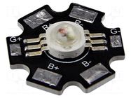 Power LED; RGB; STAR; 140°; λd: 467nm,523nm,622nm; 3W; Ø22.5mm IPIXEL LED