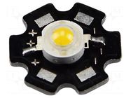 Power LED; white warm; STAR; 1W; 3000-3300K; 160÷200lm; 140°; Ø20mm IPIXEL LED