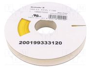 Heat shrink sleeve; glueless; 3: 1; 9.5mm; L: 13m; yellow WEIDMÜLLER