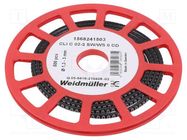 Markers; Marking: 0; 1.3÷3mm; PVC; black; -30÷80°C; leaded; CLI C WEIDMÜLLER
