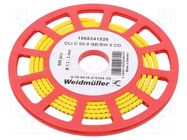 Markers; Marking: 8; 1.3÷3mm; PVC; yellow; -30÷80°C; leaded; CLI C WEIDMÜLLER