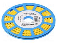 Markers; Marking: 0; 2.5÷5mm; PVC; yellow; -30÷80°C; leaded; CLI C WEIDMÜLLER