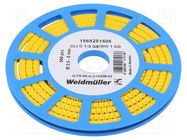 Markers; Marking: 1; 2.5÷5mm; PVC; yellow; -30÷80°C; leaded; CLI C WEIDMÜLLER