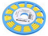 Markers; Marking: 4; 2.5÷5mm; PVC; yellow; -30÷80°C; leaded; CLI C WEIDMÜLLER