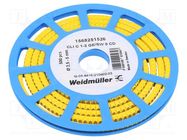 Markers; Marking: 8; 2.5÷5mm; PVC; yellow; -30÷80°C; leaded; CLI C WEIDMÜLLER