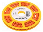 Markers; Marking: 3; 4÷10mm; PVC; orange; -30÷80°C; leaded; CLI C WEIDMÜLLER