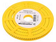 Markers; Marking: 4; 4÷10mm; PVC; yellow; -30÷80°C; leaded; CLI C WEIDMÜLLER