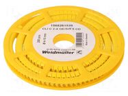 Markers; Marking: 6; 4÷10mm; PVC; yellow; -30÷80°C; leaded; CLI C WEIDMÜLLER