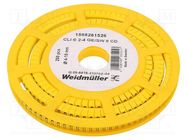 Markers; Marking: 8; 4÷10mm; PVC; yellow; -30÷80°C; leaded; CLI C WEIDMÜLLER