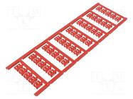 Markers; 2÷3.5mm; polyamide 66; red; -40÷100°C; snap fastener; SFC WEIDMÜLLER