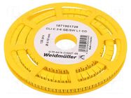 Markers; Marking: L1; 4÷10mm; PVC; yellow; -30÷80°C; leaded; CLI C WEIDMÜLLER