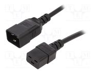 Cable; 3x1.5mm2; IEC C19 female,IEC C20 male; PVC; 5m; black; 16A LIAN DUNG