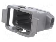 Enclosure for connectors: HDC; Gland: PG16 HARTING