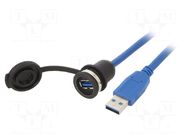 Adapter cable; USB 3.0,with protective cap; 0.5m; 1310; IP65 ENCITECH