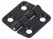 Hinge; Width: 29mm; zinc and aluminium alloy; black; H: 30mm RST ROZTOCZE