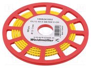 Markers; Marking: 0; 1.3÷3mm; PVC; yellow; -30÷80°C; leaded; CLI C WEIDMÜLLER