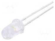 LED; white warm; 5mm; 14250÷28500mcd; 15°; Front: convex EVERLIGHT