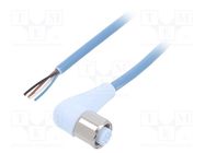 Connection lead; M12; PIN: 4; angled; 5m; plug; 250VAC; 7024; 250VDC 