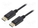 Cable; DisplayPort 1.2,HDCP; DisplayPort plug,both sides; 1m LOGILINK